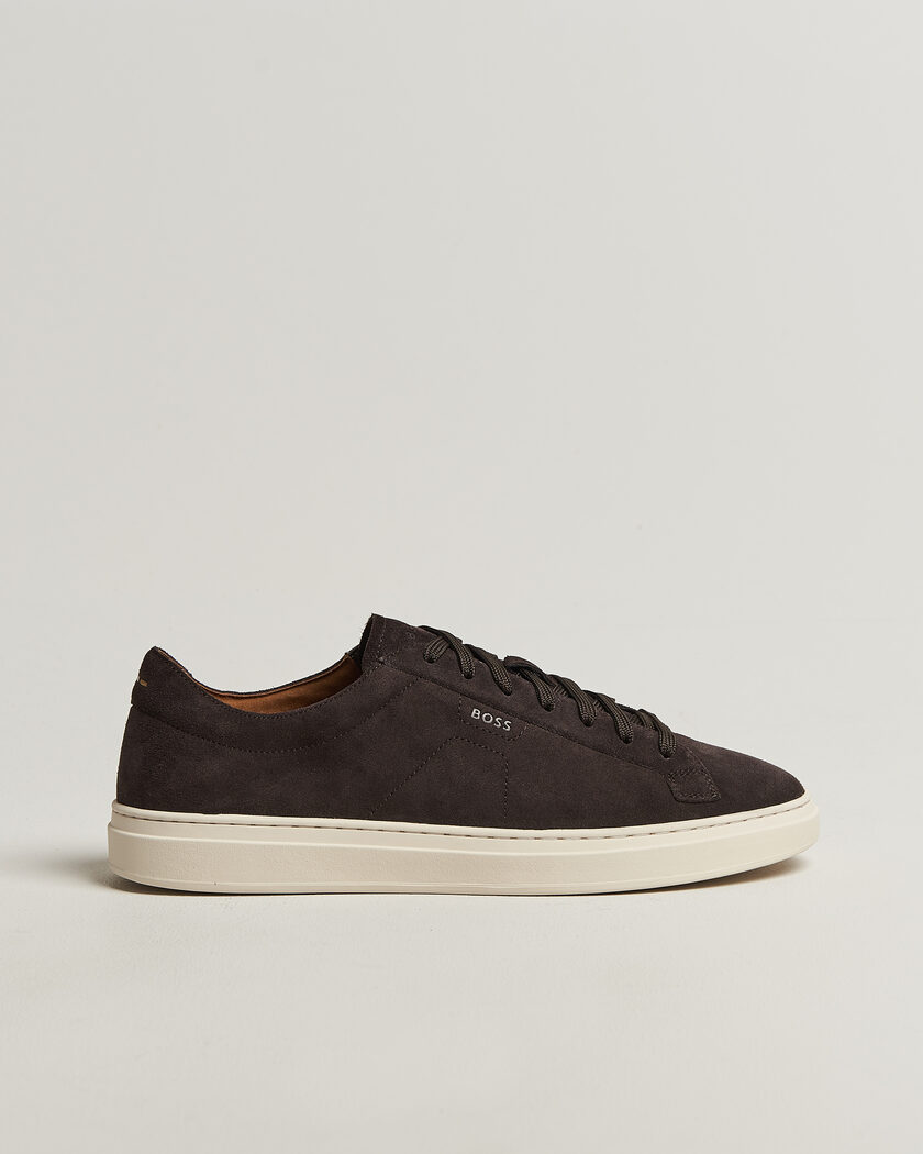 BOSS BLACK Kieran Suede Sneaker Dark Brown – Marrone