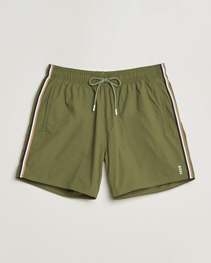 BOSS BLACK Iconic Swimshorts Open Green – Verde