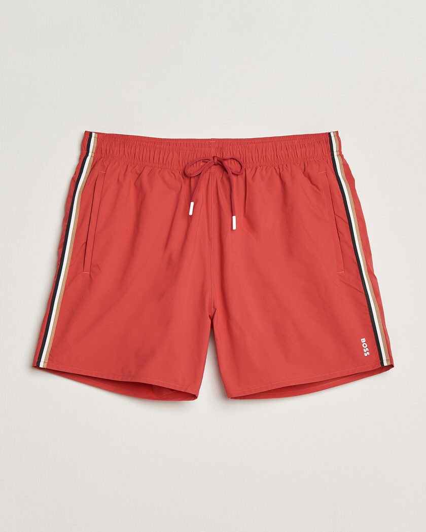 BOSS BLACK Iconic Swimshorts Dark Red – Rosso