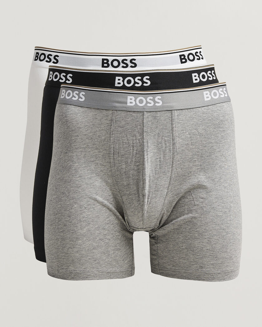 BOSS BLACK 3-Pack Long Leg Boxer Black/Grey/White – Multicolore