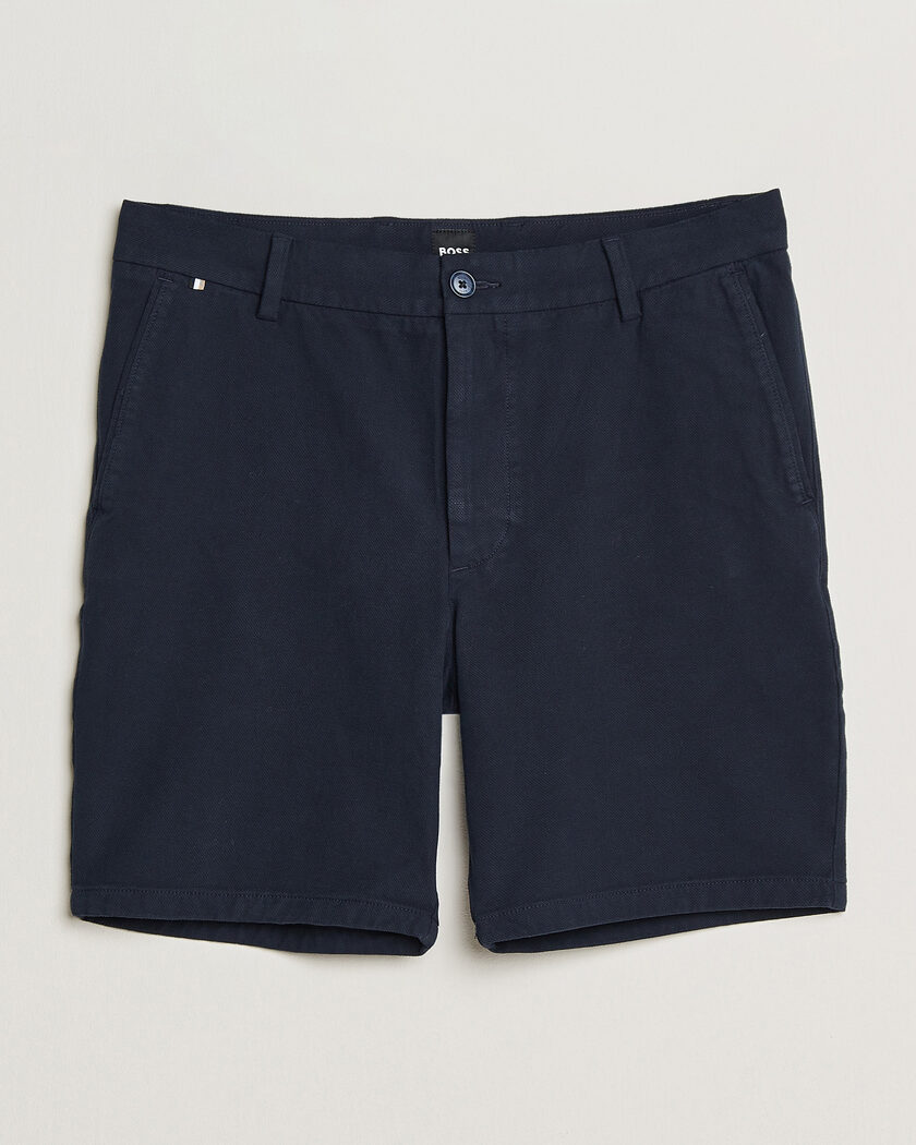 BOSS BLACK Kane Cotton Chino Shorts Dark Blue – Blu