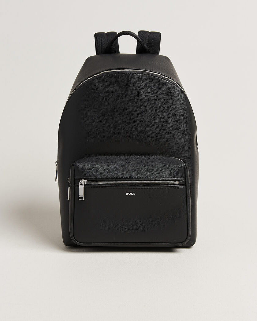 BOSS BLACK Daxter Leather Backpack Black – Nero