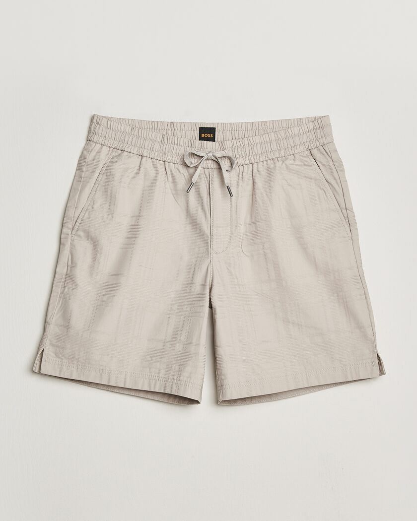 BOSS ORANGE Sandrew Cotton Drawstring Shorts Open Grey – Grigio