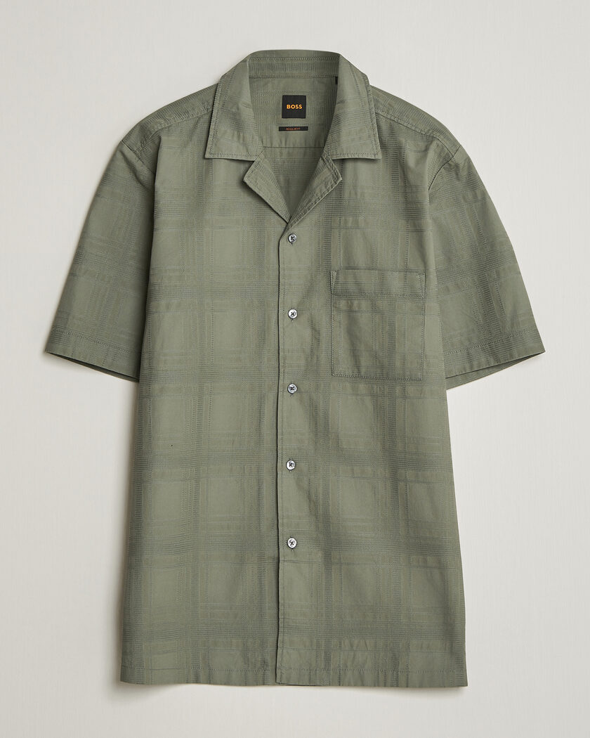 BOSS ORANGE Rayer Cotton Resort Shirt Open Grey – Grigio