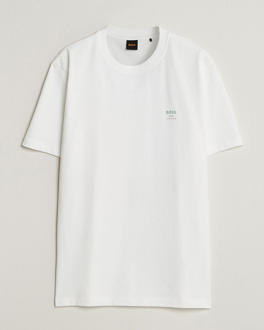 BOSS ORANGE Groove Printed Crew Neck T-Shirt White – Bianco