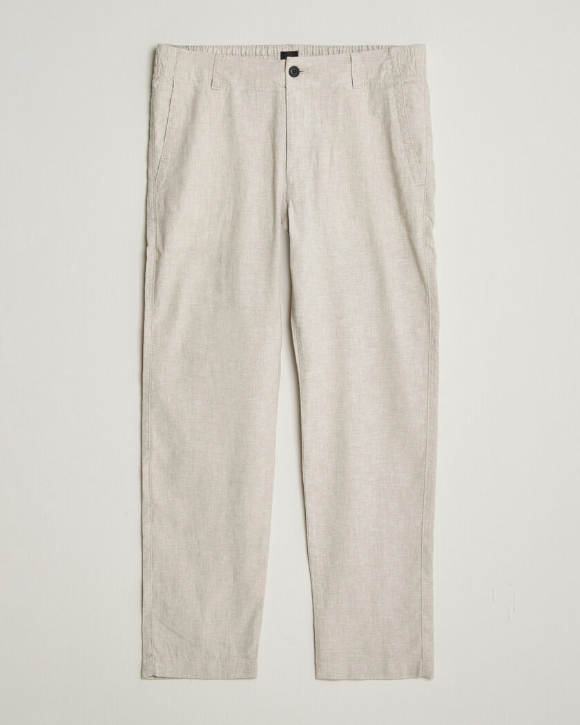 BOSS ORANGE Sanderson Linen Pants Open Grey – Grigio