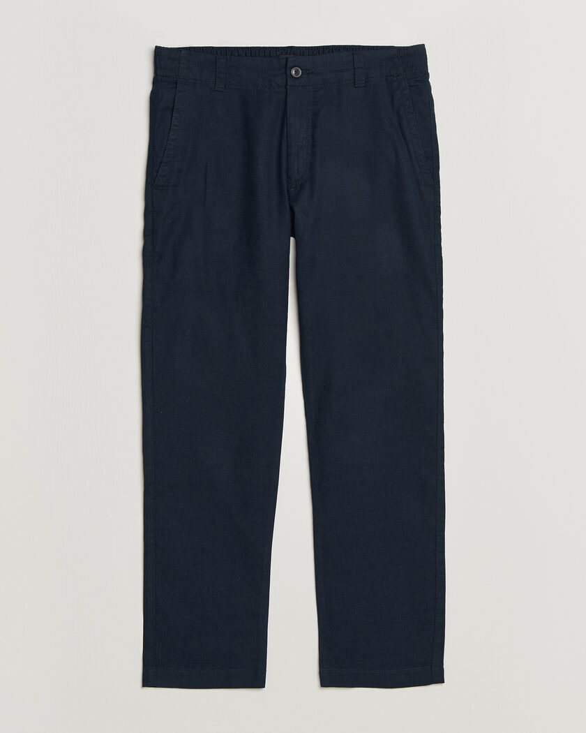 BOSS ORANGE Sanderson Linen Pants Dark Blue – Blu