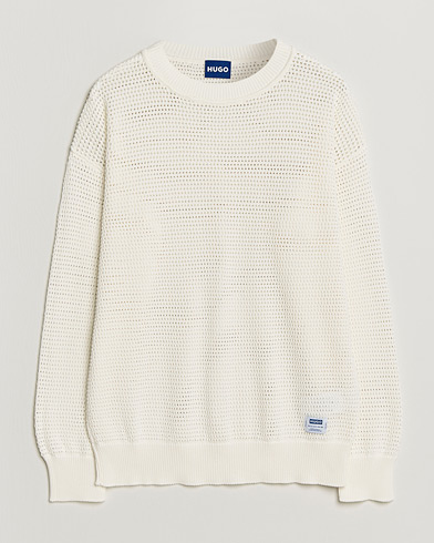 HUGO Sanjou Knitted Sweater Open White – Bianco