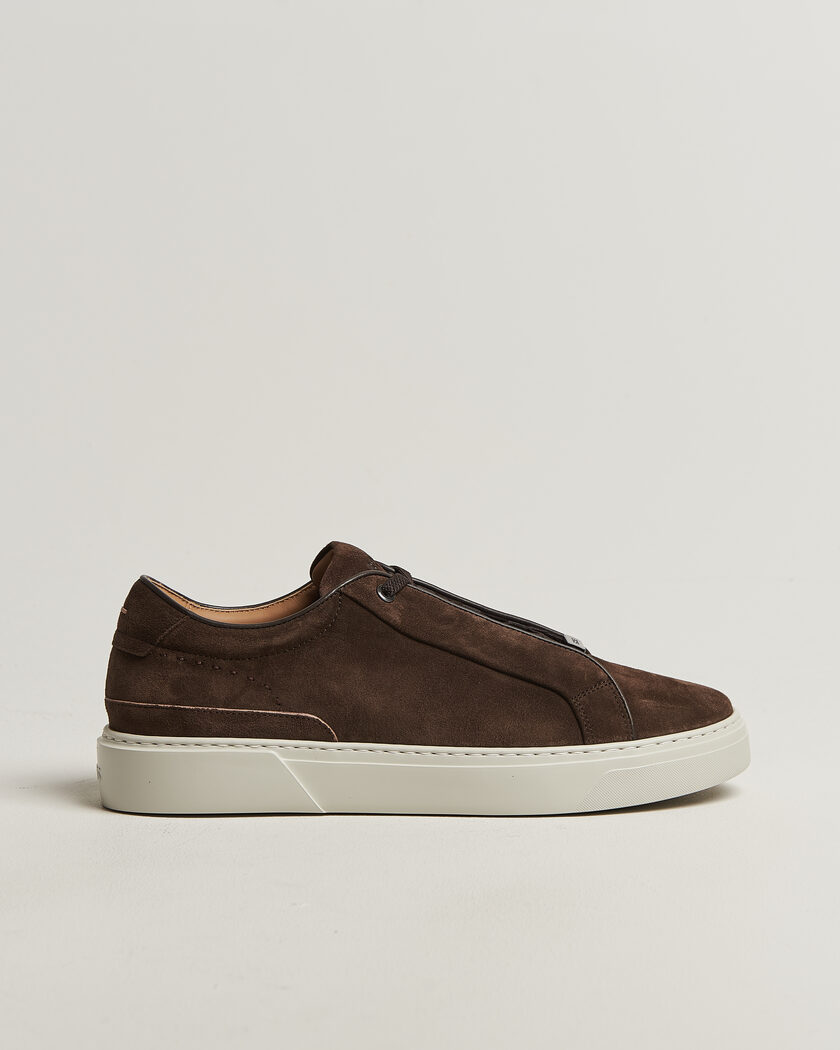 BOSS CAMEL Gary Suede Sneaker Dark Brown – Marrone