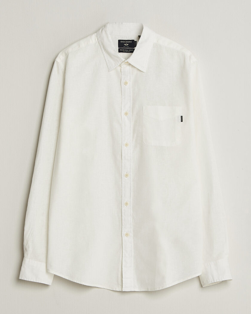 Dockers Slim Linen/Cotton Shirt Undyed – Bianco