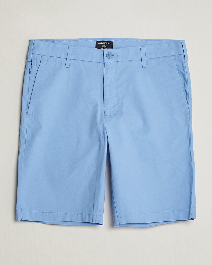 Dockers Slim Cotton/Linen Shorts Vista Blue – Blu