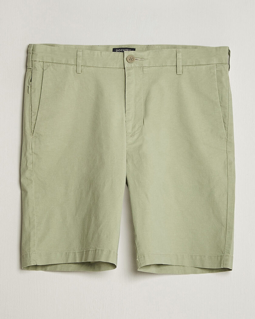 Dockers Slim Cotton/Linen Shorts Tea – Verde