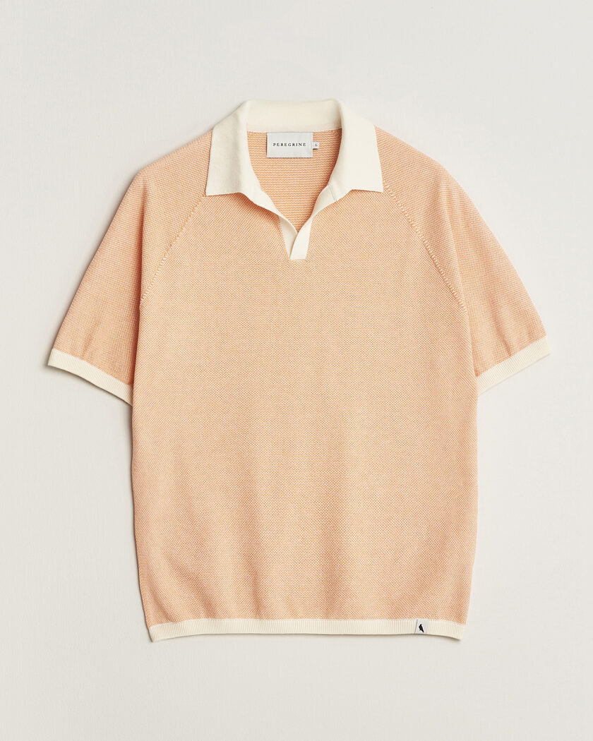Peregrine Lynton Cotton Polo Apricot – Arancione