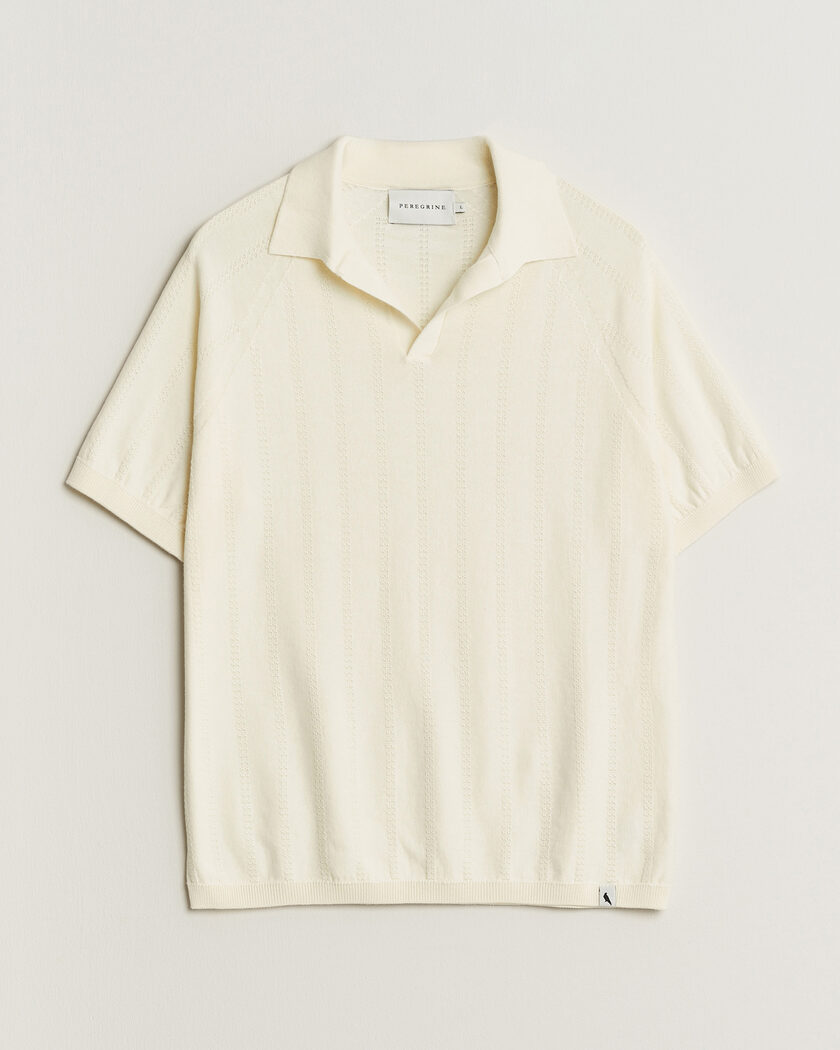 Peregrine Alma Cotton Structure Polo White – Bianco