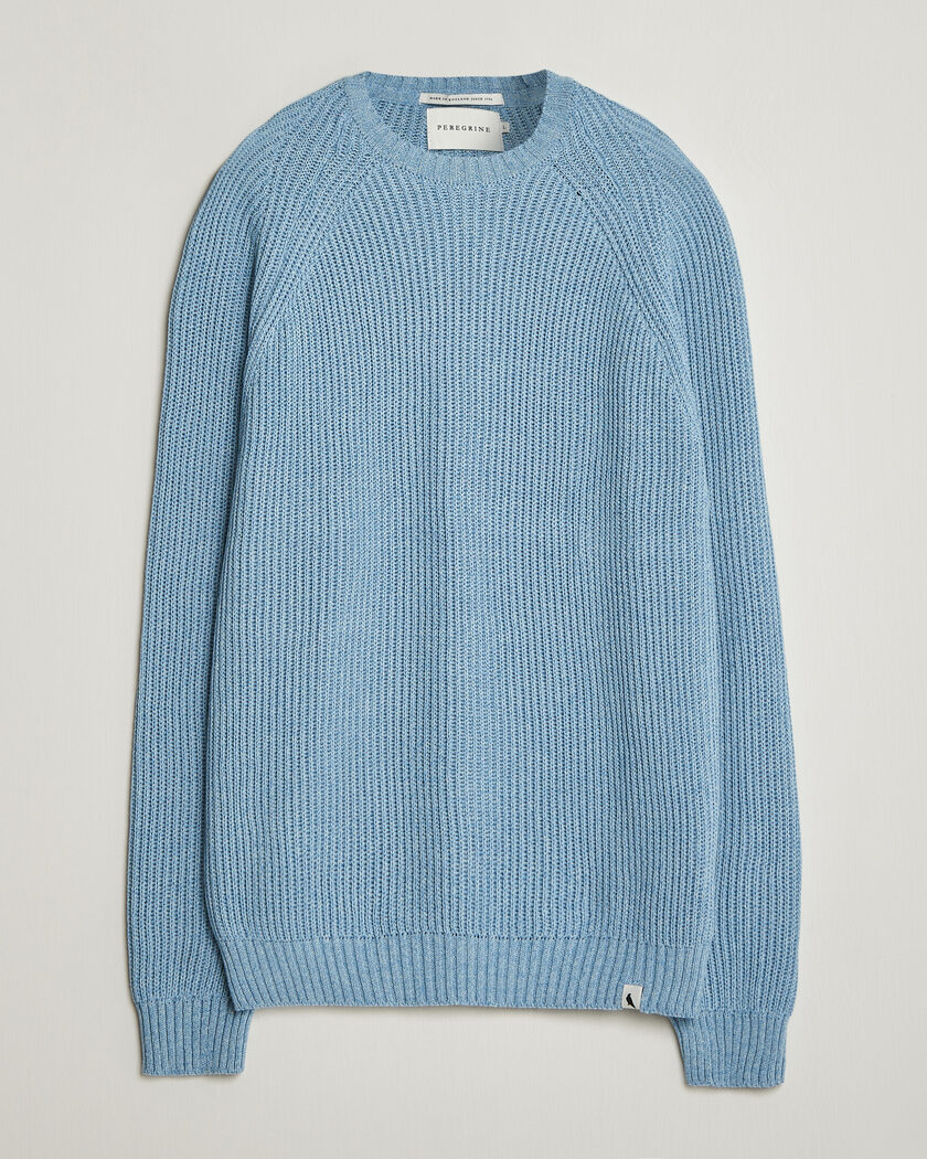 Peregrine Harry Organic Cotton Sweater Ocean – Blu