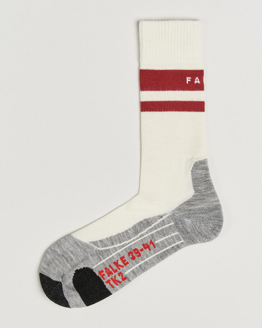 Falke Sport TK2 Explore Trekking Socks White/Red – Bianco