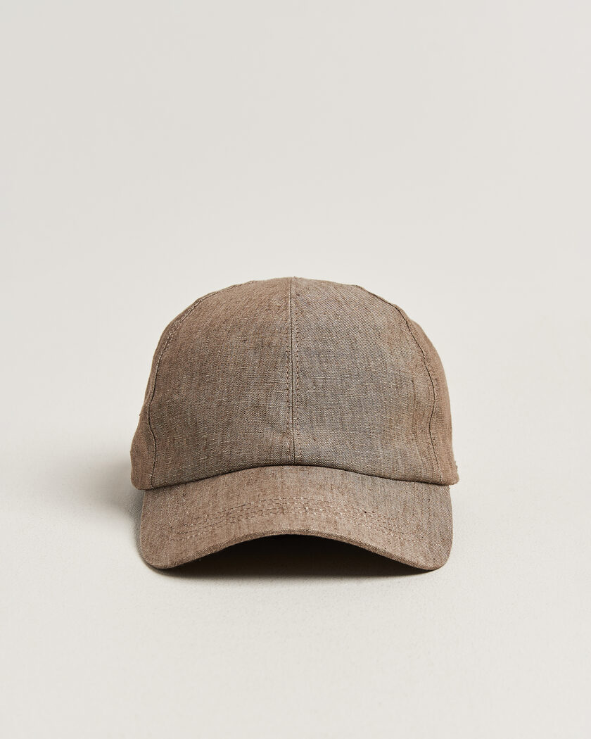 Wigéns Baseball Linen Cap Light Brown – Marrone