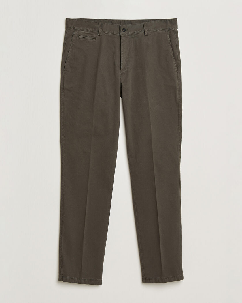 Oscar Jacobson Danik Cotton Trousers Olive – Verde