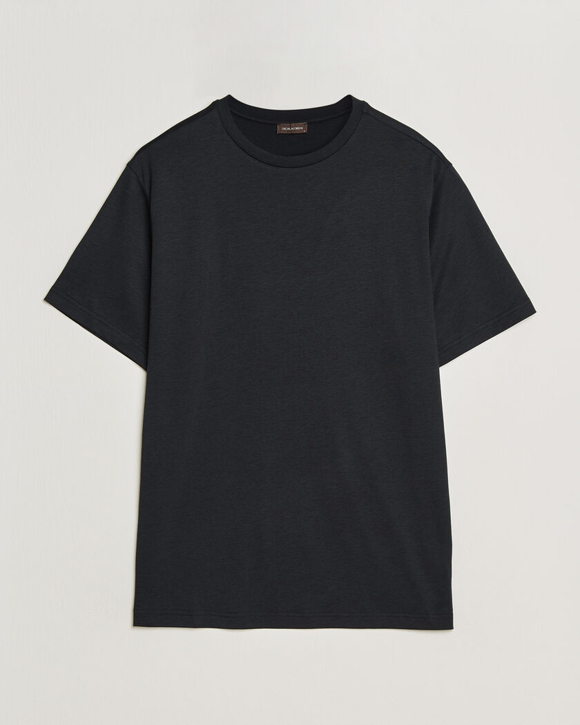 Oscar Jacobson Kim Lyocel/Cotton T-Shirt Black – Nero