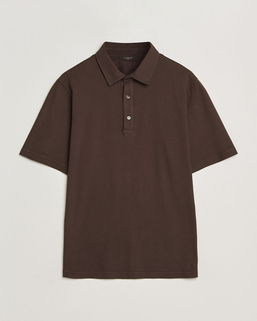Zanone Soft Cotton Piquet Polo Chocolate – Marrone