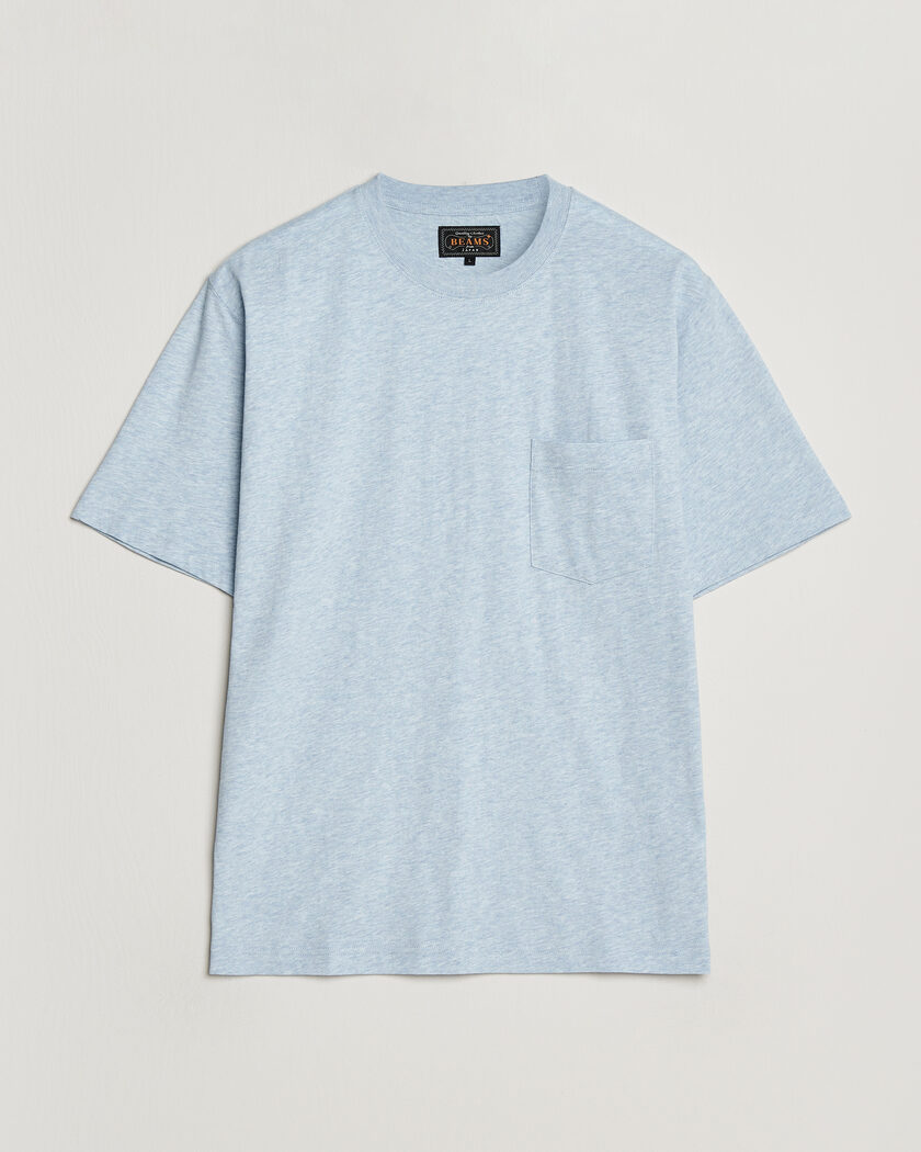 BEAMS PLUS Pocket Tee Sax Blue – Blu