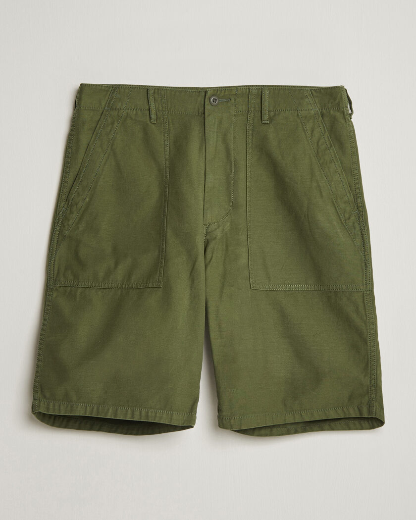 BEAMS PLUS MIL Utility Sateen Shorts Olive – Verde