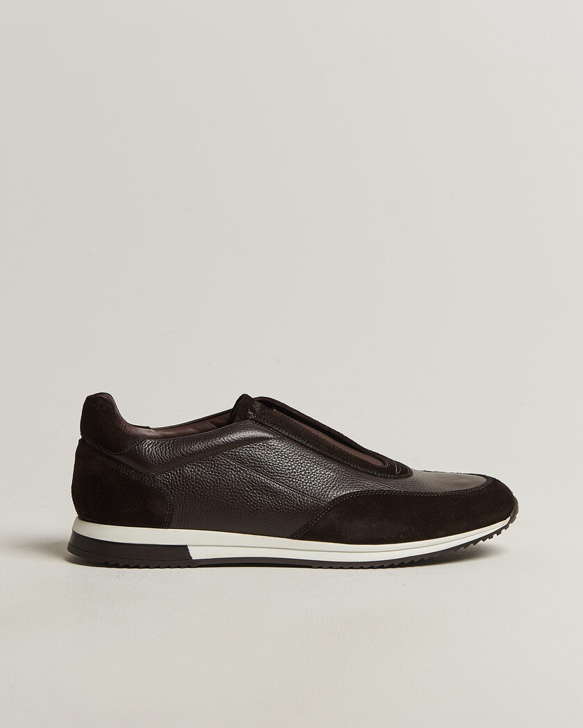 Loake 1880 Ballantyne Suede/Leather Sneaker Dark Brown – Marrone