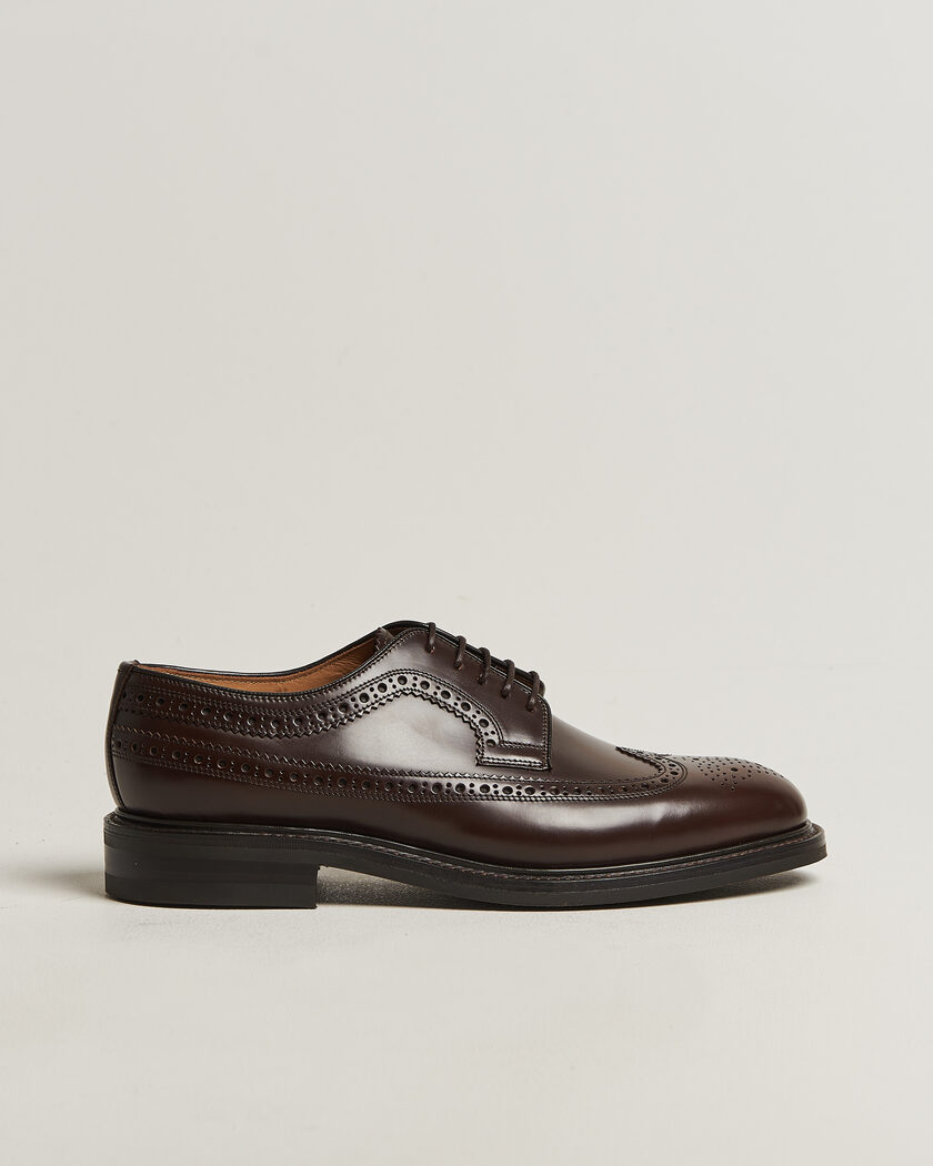 Loake 1880 Sovereign Longwing Leather Derby Dark Brown – Marrone