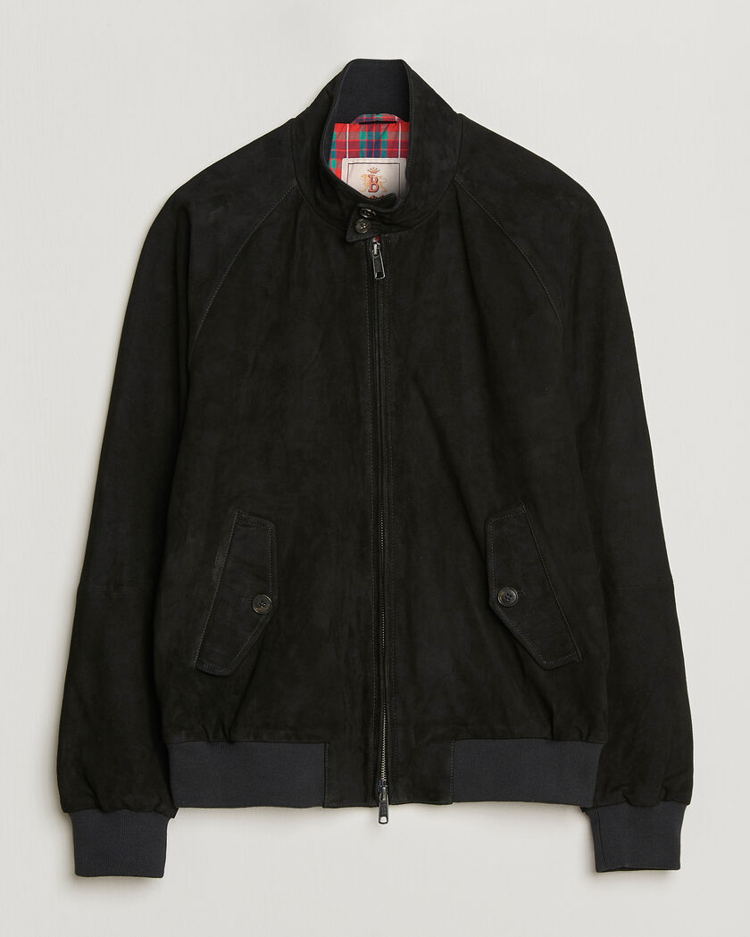Baracuta G9 Suede Jacket Black – Nero