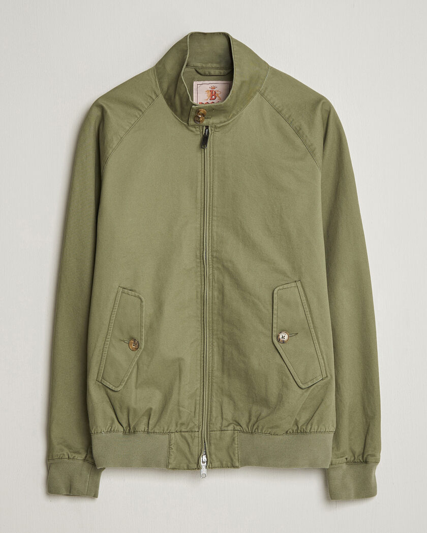 Baracuta G9 Washed Cotton Twill Jacket Lichen Green – Verde