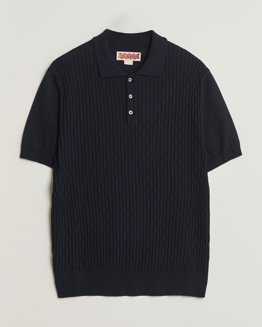 Baracuta Pattern Stich Polo Navy – Blu