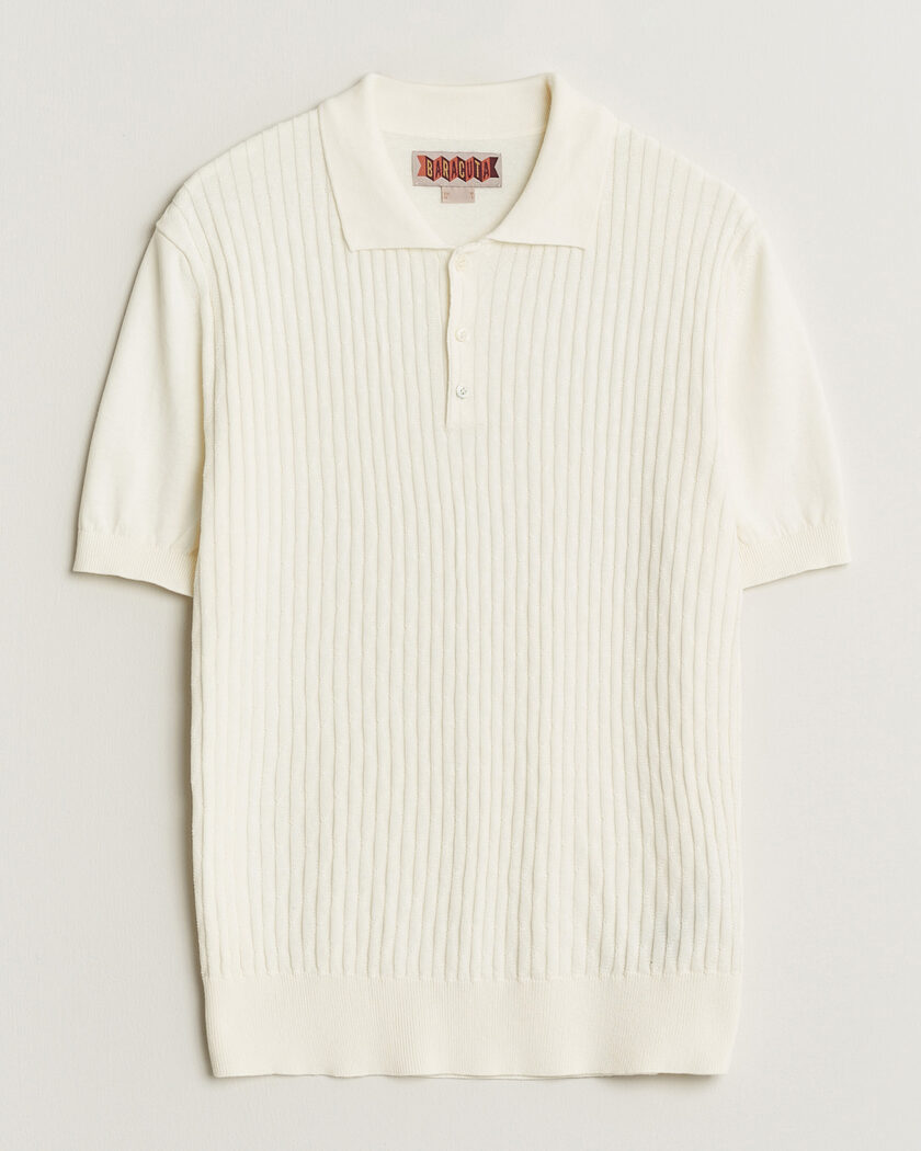 Baracuta Pattern Stich Polo Off White – Bianco