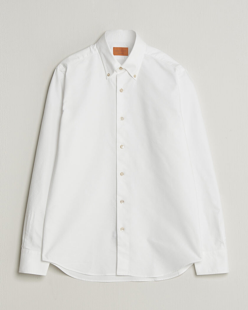 Grigio Oxford Button Down Shirt White – Bianco
