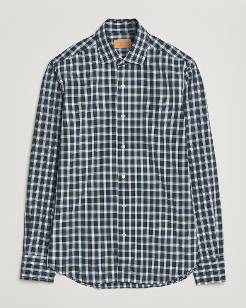 Grigio Washed Casual Shirt Green Check – Verde