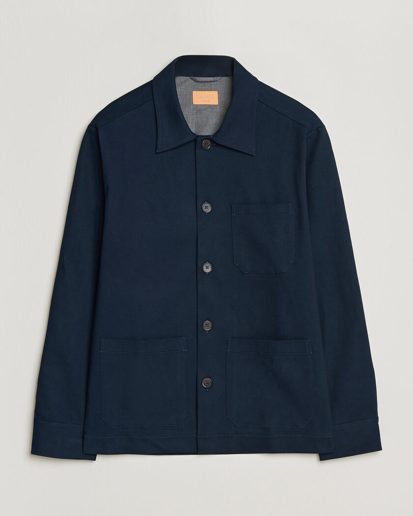 Grigio Cotton Chore Jacket Navy – Blu
