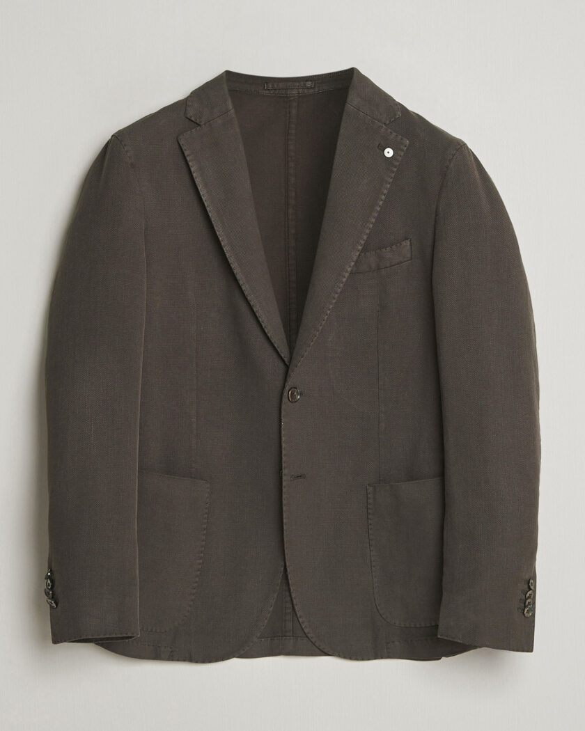 L.B.M. 1911 Jack Regular Fit Structured Cotton Blazer Brown – Marrone