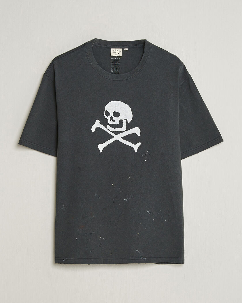 orSlow Vintage Skull Print T-Shirt Black – Nero