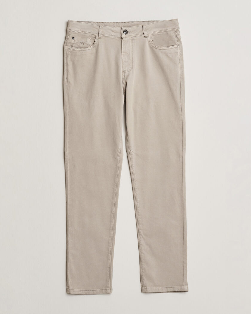 Oscar Jacobson Slim Fit 5-Pocket Chino  Beige – Beige