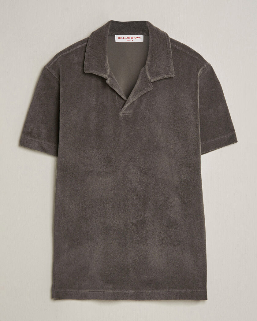 Orlebar Brown Terry Resort Polo Elephant Grey – Grigio