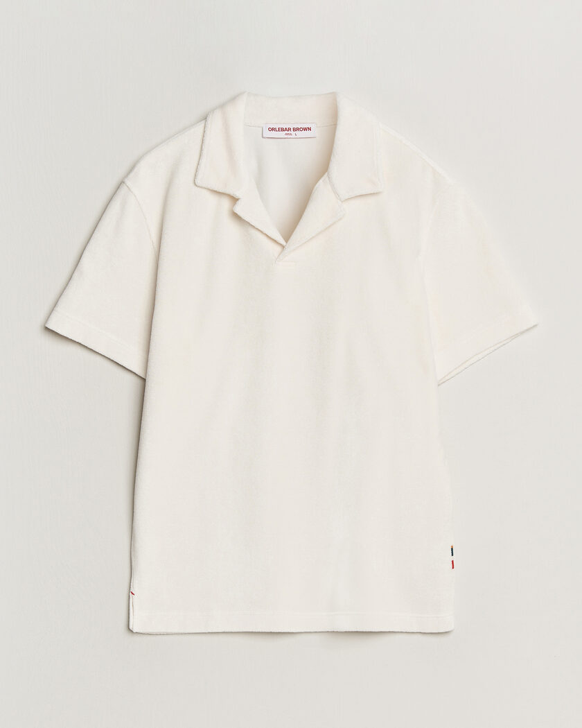 Orlebar Brown Terry Resort Polo Thasos Beach – Bianco