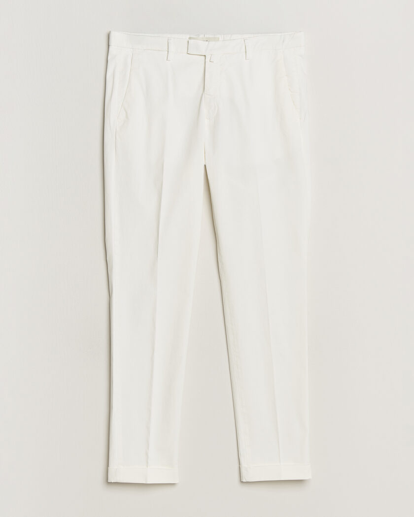 Briglia 1949 Slim Fit Cotton Chinos White – Bianco