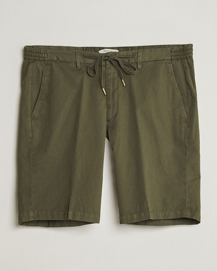 Briglia 1949 Cotton/Linen Drawstring Shorts Olive – Verde
