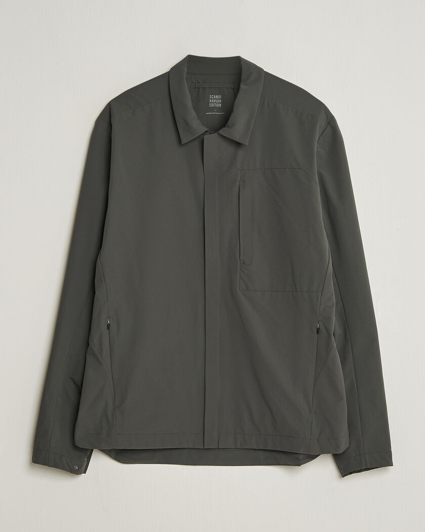 Scandinavian Edition Merge II Stretch Shirt Jacket Dark Olive – Nero