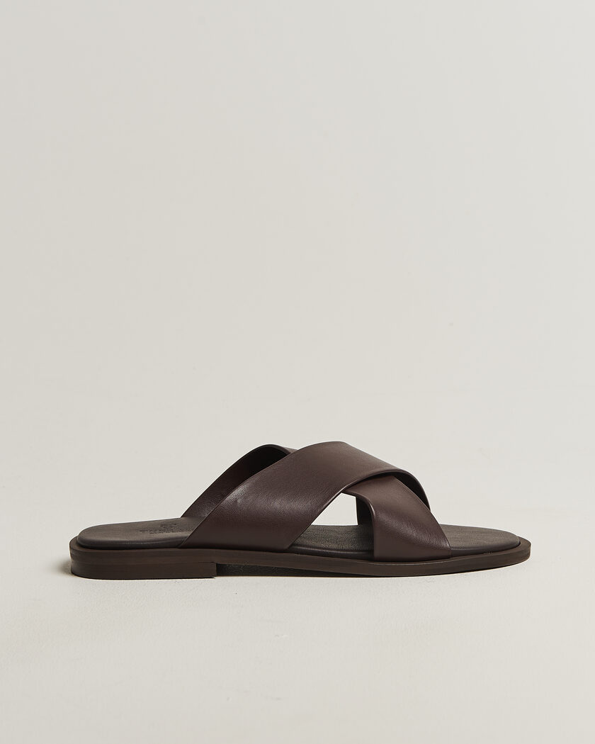 Thera's Classic Sandals Dark Brown Calf – Marrone