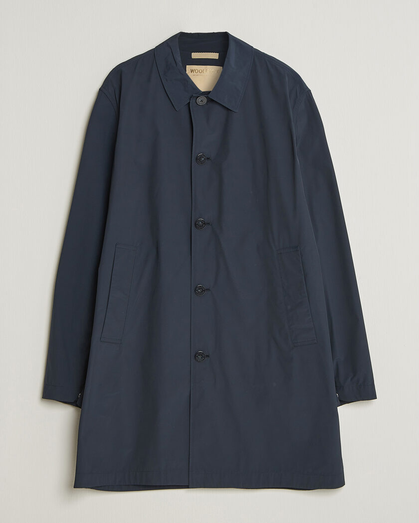 Woolrich Urban Nylon Water Repelent Carcoat Melton Blue – Blu
