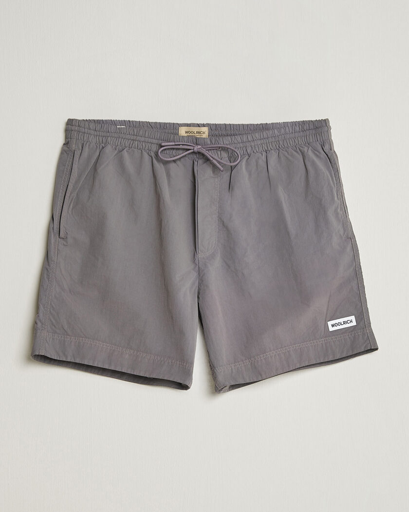 Woolrich Solid Garment Dyed Swimshorts Chark – Grigio