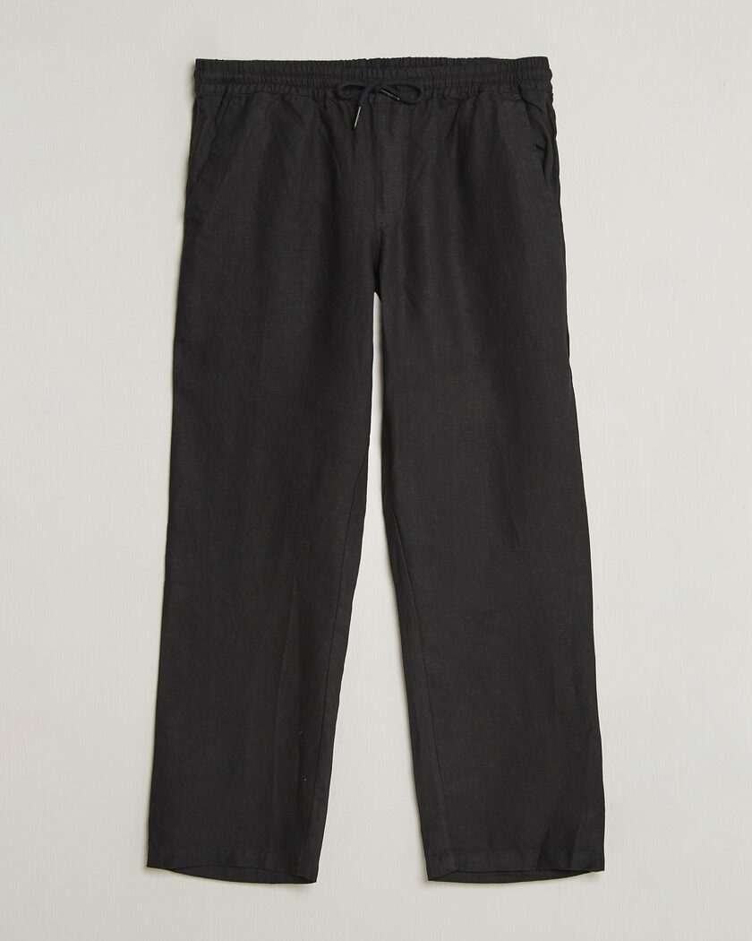 OAS Nino Linen Pants Black – Nero