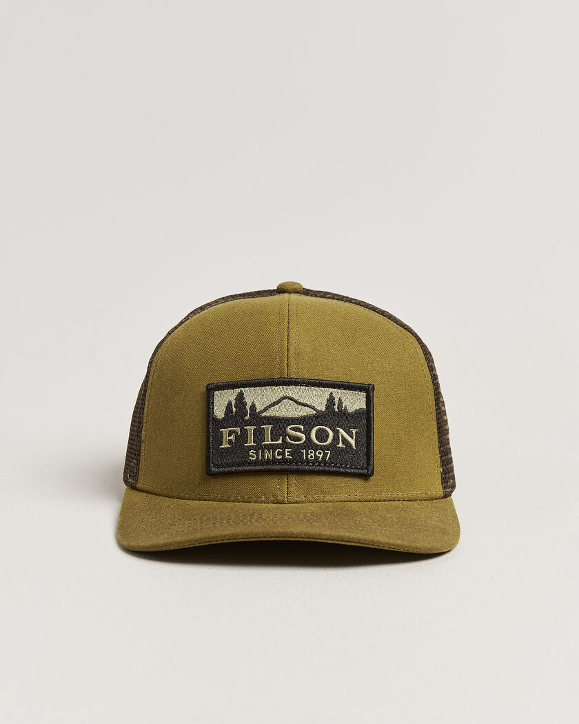 Filson Scenic Waxed Logger Mesh Cap Dark Tan – Marrone