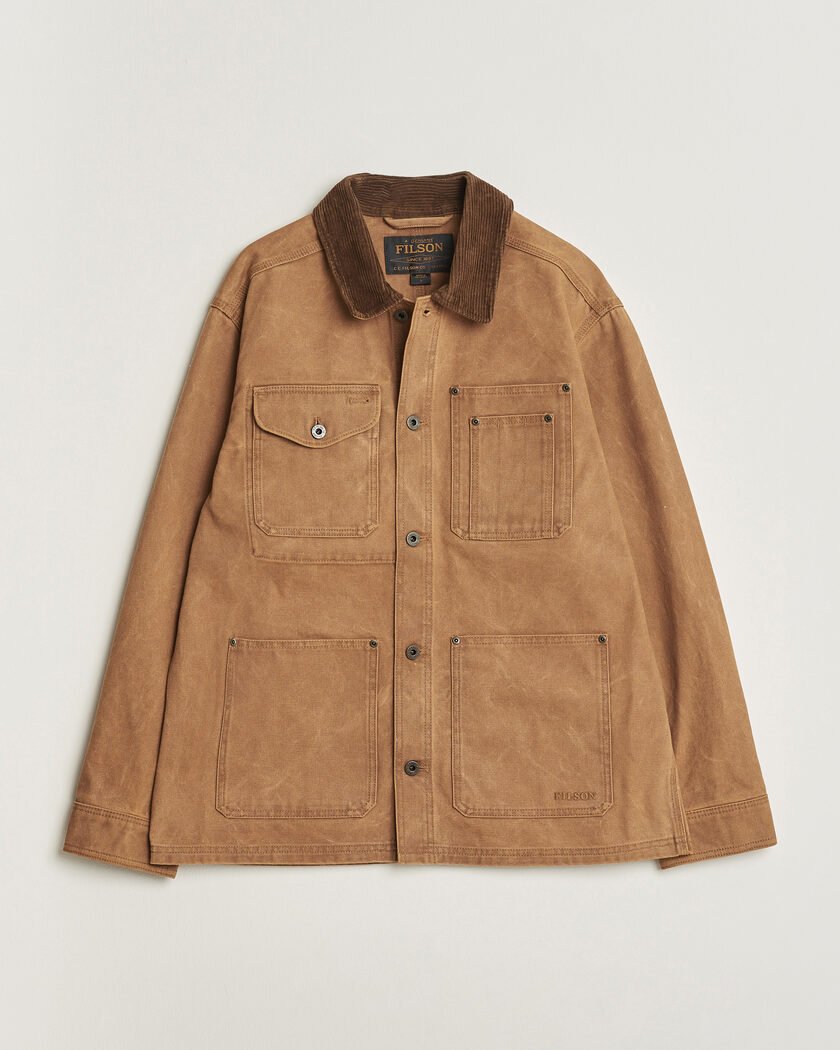 Filson Rustic Canvas Barn Coat Whiskey – Marrone