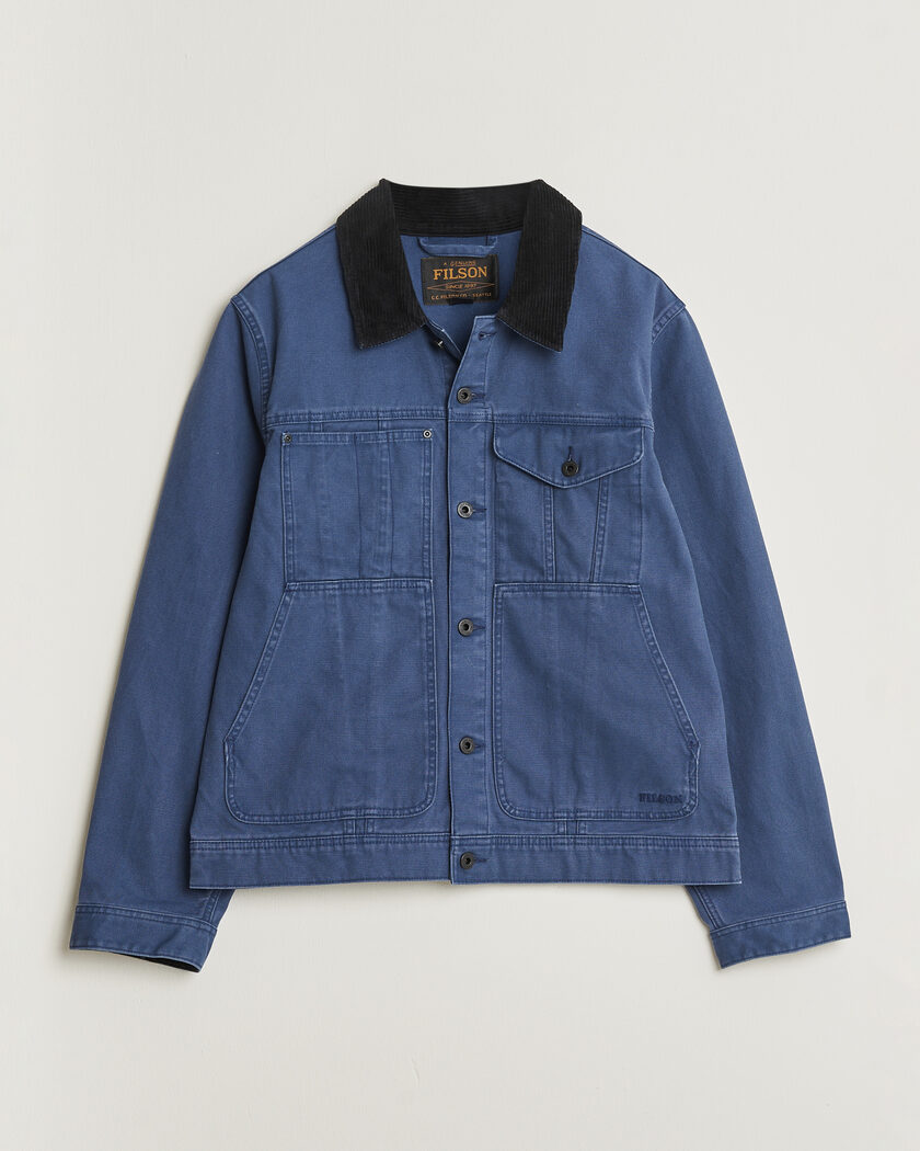Filson Rustic Canvas Short Cruiser Indigo – Blu